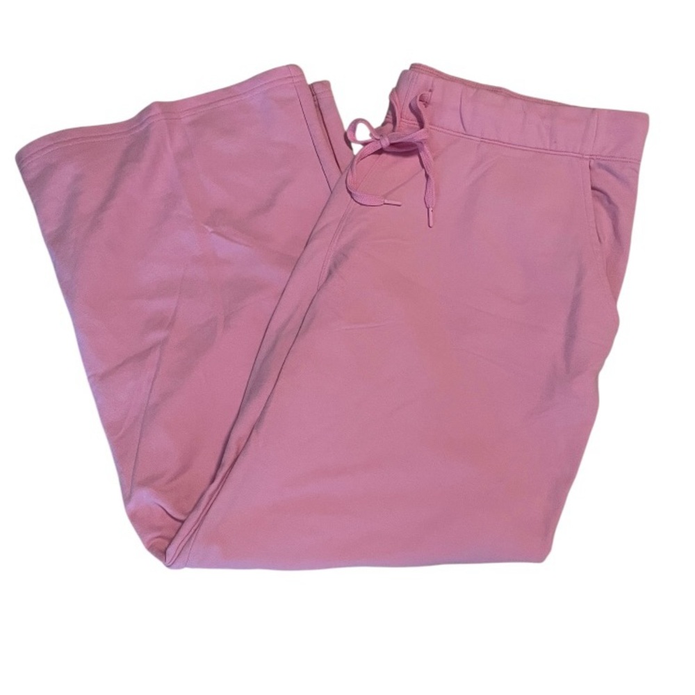 AVIA Pink Drawstring Capri Wide Leg Athletic Pocketed Pants Plus Size Women's 20